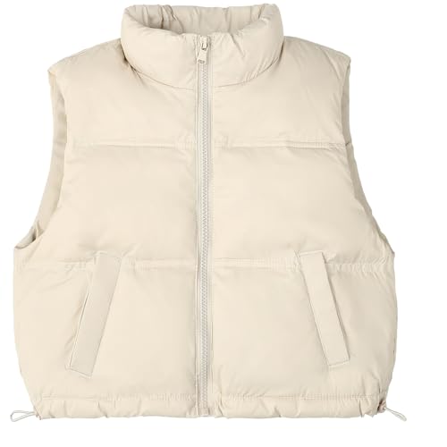 Happy Cherry Kinder Daunenweste Jungen Mädchen Warm Winddicht Steppweste Leicht Ärmellos Westen Winter Outdoor Verdicker Pufferweste 160CM von Happy Cherry