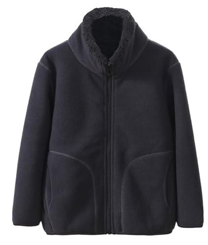 Happy Cherry Kinder Fleecejacke Stehkragen Warm Reißverschluss Solide Mantel Plüsch Outerwear für Jungen Mädchen Dunkelgrau 180/14-16 Jahre Happy Cherry Kinder Fleecejacke Stehkragen Warm Reißverschluss Solide Mantel Plüsch Outerwear für Jungen Mädchen Dunkelgrau 180/14-16 Jahre von Happy Cherry