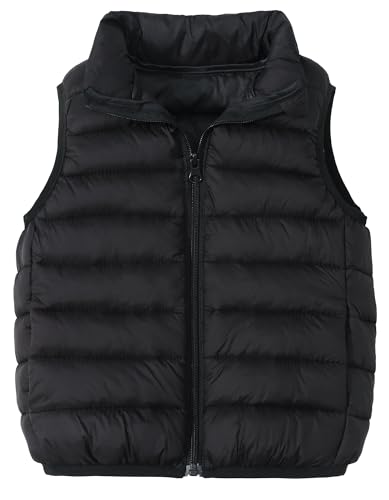 Happy Cherry Kinder Jungen Mädchen Steppweste Gilet Herbst Winter Warme Ärmellose Jacke Outwear 120/DE Größe 110-116 von Happy Cherry