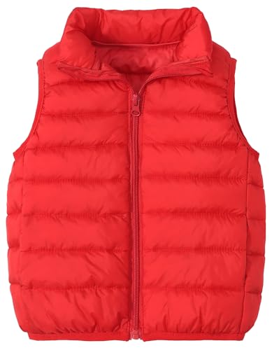 Happy Cherry Kinder Jungen Mädchen Steppweste Gilet Herbst Winter Warme Ärmellose Jacke Outwear 150/DE Größe 140-146 von Happy Cherry