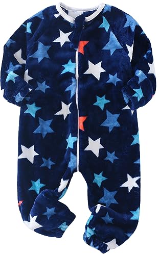 Happy Cherry Kinder Pyjama Overall Onesie Schlafsack mit Füßen Winter Schlafanzug Jungen Mädchen Schlafstrampler Warme Schlafoverall Größe 100 von Happy Cherry