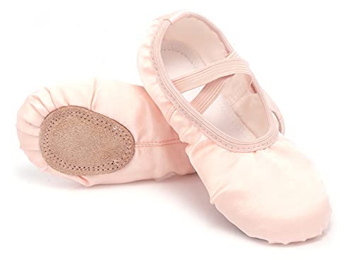 Happy Cherry Kinder Satin Tanzschuhe Ballerinas Tanzschuhe Ballett Performance Schuhe Geteilte Ledersohle Ballettschuhe von Happy Cherry