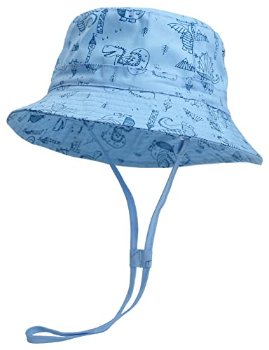 Happy Cherry Kinder Sommerhut Baby Fischerhut UV Schutz Sonnenhut Faltbar Leichtgewicht Jungen Mädchen Mütze A-Blau - Größe 52cm von Happy Cherry