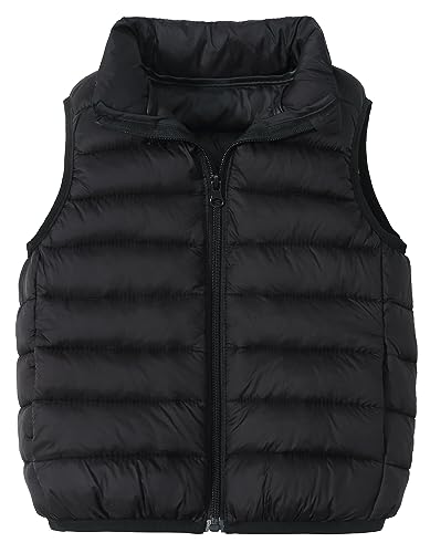 Happy Cherry Kinder Steppweste Jungen Mädchen Weste Winter Daunenweste Kleinkind Ärmellos Übergangsjacke Winddicht Leicht Pufferweste 110 von Happy Cherry