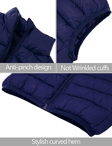 Happy Cherry Kinder Weste Winddicht Daunenweste Jungen Mädchen Ärmellose Jacke Winterweste Outdoor Warme Steppweste 110/DE Größe 98-104 von Happy Cherry