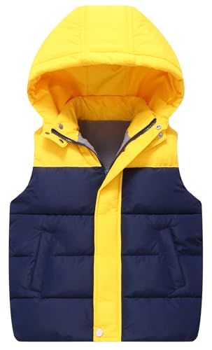 Happy Cherry Kinder Westen für Mädchen Jungen Gesteppte ärmellose Daunenweste Outdoor Warm Winter Pufferweste 140cm von Happy Cherry