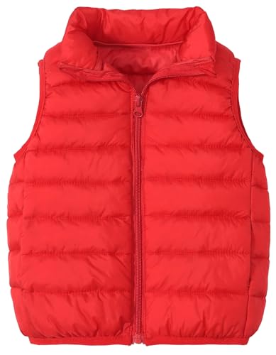 Happy Cherry Kinder Westen für Mädchen Jungen Gesteppte ärmellose Daunenweste Outdoor Warm Winter Pufferweste 150cm von Happy Cherry