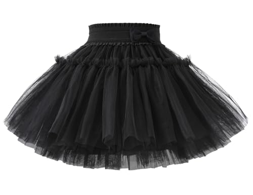 Happy Cherry Kleinkind Tutu Rock Mehrlagiges Tüll Ballett Tanz Röcke Festliches Anzieh Minirock Geburtstag Prinzessin Party Stufenrock 120 CM/5-6 Jahre von Happy Cherry