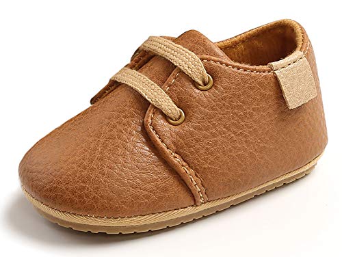 Happy Cherry Kleinkinder Schuhe Baby Lauflernschuhe Junge Mädchen Krabbelschuhe rutschfeste Weich Schuhe 12cm 6-12 Monate alt - Braun von Happy Cherry