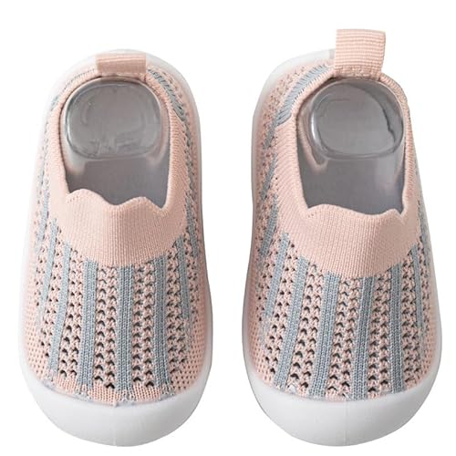 Happy Cherry Lauflernschuhe Baby Jungen Mädchen Krabbelschuhe Unisex Kleinkind Hausschuhe Mesh Atmungsaktive Barfußschuhe rutschfeste Babyschuhe 18/19 EU von Happy Cherry