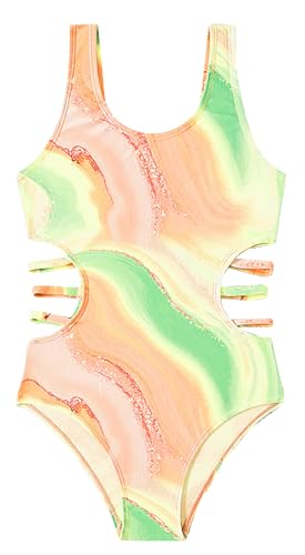 Happy Cherry Mädchen Badeanzug Bequemer Schwimmanzug Schnelltrocknender Wassersport Swimsuit Kinder Einteiliger Bademode 7-8 Jahre von Happy Cherry