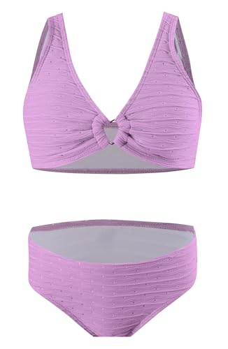 Happy Cherry Mädchen Badebekleidung Kinder Fashion Bikini Bademode Strand Zweiteiliger Hautfreundlich Atmungsaktiv Schwimmanzug 12-13 Jahre von Happy Cherry