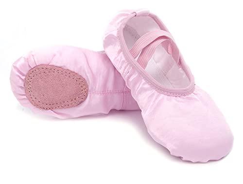 Happy Cherry Mädchen Ballettschuhe Ballerinas Tanzschuhe Satin Ballettschuhe Geteilte Ledersohle Tanzschuhe für Kinder von Happy Cherry