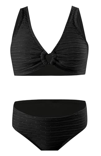 Happy Cherry Mädchen Bikini Set Rüschen Bustier Bikinislip Kinder Tankini Zweiteiliges Badeanzüge Sommer Strand Surf Bademode 12-13 Jahre von Happy Cherry