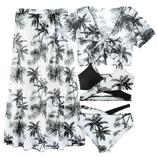 Happy Cherry - Mädchen Bikini-Sets Badeanzüge Teenager Badeanzug Kinder Bademode für Schwimmen Strand Surfen Badebekleidungsset UV-Schutz Bikini-Oberteil Top Slips Rock - 9-10 Jahre - Schwarz von Happy Cherry