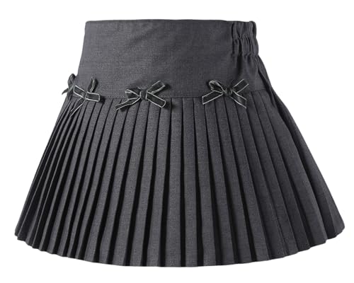 Happy Cherry Mädchen Kurzer Faltenrock Elastische Taille Kinder Solide Casual Röcke Ganzjährig Getragen für Täglichen Outdoor Partys 6-7 Jahre von Happy Cherry