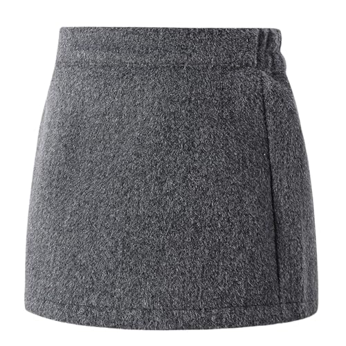 Happy Cherry Mädchen Mini Karierter Rock Elastischer Bund Kinderrock Bodycon Herbst Winter Faltenrock 150/8-9 Jahre von Happy Cherry