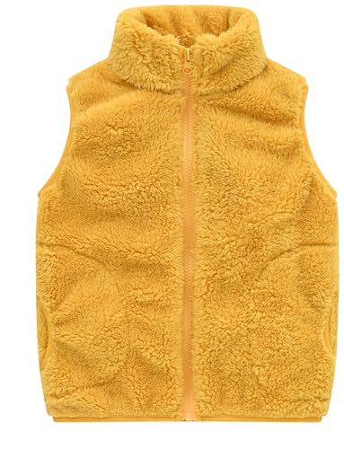 Happy Cherry Jungen Mädchen Fleece-Weste Flauschig Atmungsaktive Outdoor Warm Herbst Winter 3-4Jahre von Happy Cherry