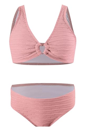 Happy Cherry Mädchen Teenager Bikini 2 Set Kinder Strand Badeanzüge Fashion Schwimmanzug Hautfreundlich Atmungsaktiv StrandBikinis 10-11 Jahre von Happy Cherry