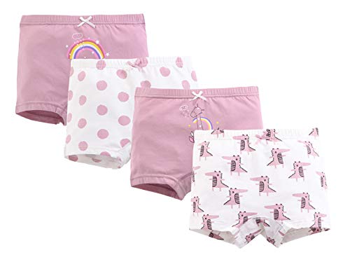 Happy Cherry Mädchen Unterhose Kinder Boxershorts Baumwolle Höschen 6er Schlüpfer Cartoon Unterwäsche Gedruckt Pantys-100-150cm (I (4 Stück), 120(6-7 Jahre Alt)) von Happy Cherry