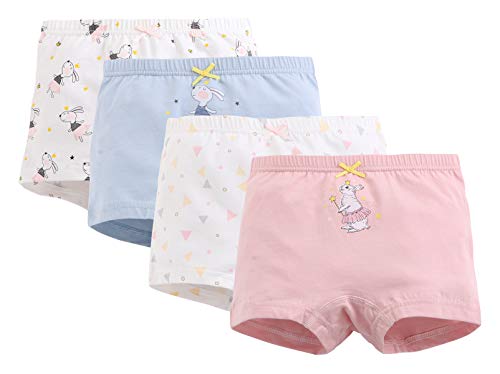 Happy Cherry Mädchen Unterhose Kinder Boxershorts Baumwolle Höschen 6er Schlüpfer Cartoon Unterwäsche Gedruckt Pantys-100-150cm (J((4 Stück)), 150(11-12 Jahre Alt)) von Happy Cherry