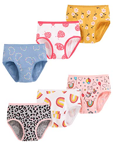 Happy Cherry Mädchen Unterhosen Bequeme Slips Baumwolle 6er-Pack von Happy Cherry