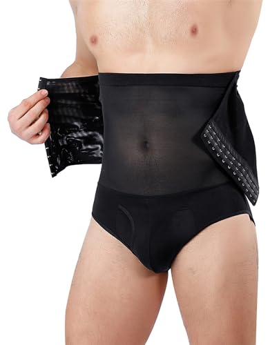 Happy Cherry Männer Körperformer Höschen Butt Lift Stretch Nahtlose Kontrollslips High Waisted Under Shorts für Anzug Stiftung Kompressionsshorts Schwarz XL von Happy Cherry