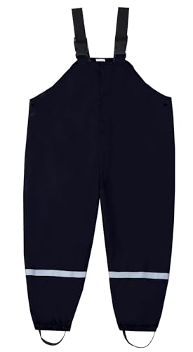 Happy Cherry - Matschhose Kinder Unisex Sommer wasserdichte Overalls Regenhose Mädchen Junge für Outdoor-Sportarten Regenträgerhose Buddelhose für Frühling Herbst Winter - 10-11 Jahre - Blau von Happy Cherry