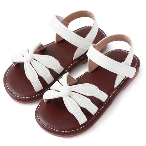 Happy Cherry - Prinzessin Sandalen Flaches Sommer Mädchen Kleinkind Bequem Atmungsaktiv Flaches Schuhe - EU 30 - Weiß von Happy Cherry