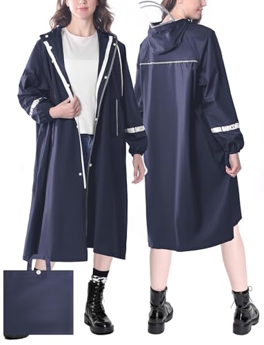 Happy Cherry - Regenjacke Jungen Mädchenmit Kapuze Regenbekleidung Unisex Kinder Regenponcho Kleinkind Regenmantel Wasserdichte für Wandern Camping Reisen - 158-164 - Dunkelblau Happy Cherry - Regenjacke Jungen Mädchenmit Kapuze Regenbekleidung Unisex Kinder Regenponcho Kleinkind Regenmantel Wasserdichte für Wandern Camping Reisen - 158-164 - Dunkelblau von Happy Cherry