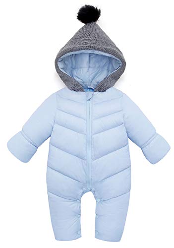 Happy Cherry - Schneenanzüge Junge Mädchen Baby Overall Winter Schneeanzug Kleinkind Warme Strampler Kinder Spielanzug Lange Ärmel Jumpsuit Wintermantel - 6-12 Monate von Happy Cherry