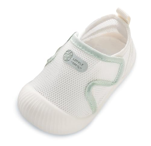 Happy Cherry Sommer Baby Mesh Schuhe Jungen Mädchen Erste Lauflernschuhe Kleinkind Weiche Sohle Antirutsch Atmungsaktiv Leichte Turnschuhe Grün 19/20 EU von Happy Cherry