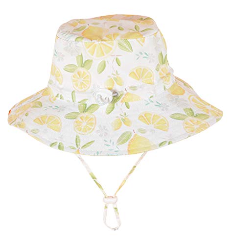 Happy Cherry - Sommerhut UV-Schutz Jungen Mädchen Baby Fischerhut Sonnenschutz mit Breiter Krempe Fischerhut Strandhut Fischermütze Sommer Kinder Bucket Hat für Urlaub Freien - 4-6 Jahre - Weiß von Happy Cherry