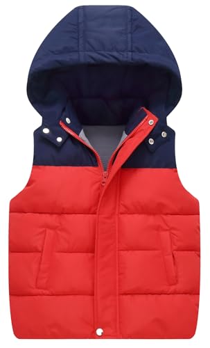 Happy Cherry Steppweste für Mädchen Daunenweste Jungen Gesteppte ärmellose Jacke Reißverschluss Ultraleichte Winter 150cm von Happy Cherry