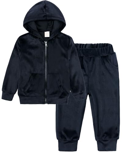 Happy Cherry Trainingsanzug Mädchen Full Set 2 Stück Loungewear Teenager Fleece Hoodie Kapuzenpullover und Jogginghose Set Kinder Autumn Anzug Sportswear 140 von Happy Cherry