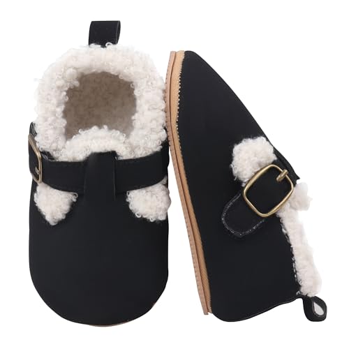 Happy Cherry Unisex-Baby Lauflernschuhe Neugeborene Winterstiefel Plüschfutter Stiefel Warme Bequeme Babyschuhe Herbst Winter 13 cm 12-15 Monate von Happy Cherry