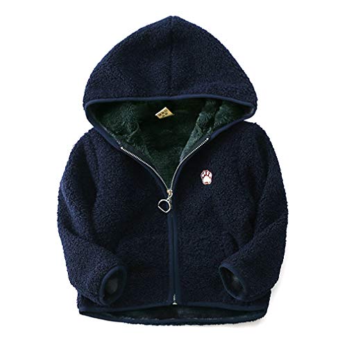 Happy Cherry Unisex Girl Boy Weiches Fleece Winter Warme Kapuzenweste mit Reißverschluss von Happy Cherry