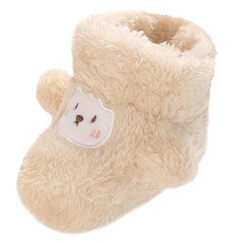 Happy Cherry Warme Fleece Stiefel Kleinkind Cartoon Anti-Rutsch Weiche Sohle Süß Hausschuhe Winterschuhe Einstellbar 6-12 Monate von Happy Cherry