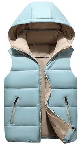 Happy Cherry Winterjacke Pufferweste Jungen Mädchen Kapuzenweste Kinder Weste Winter Warm M 140 von Happy Cherry