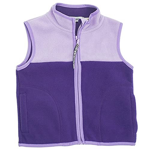 Happy Cherry Winterweste Unisex Kinderweste Fleece Warm Weste Waistcoat Ärmellos Jacke Violett - DE-Größe 104-110/Größe 110 von Happy Cherry