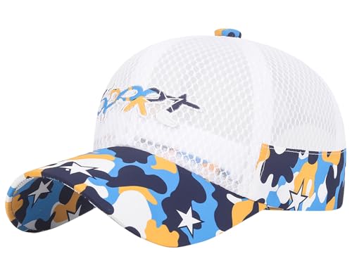 Kappe mit Mesh Kinder Sommerhut Junge Baseball Cap Trucker Cap Jungen Anti-UV Mütze Sommerhut Outdoor Wandern von Happy Cherry