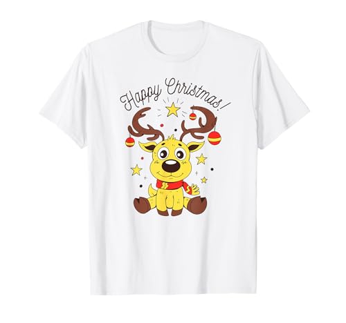 Weihnachten Baby Rentier T-Shirt Weihnachten Baby Rentier T-Shirt von Happy Christmas Cute Reindeer Cartoon