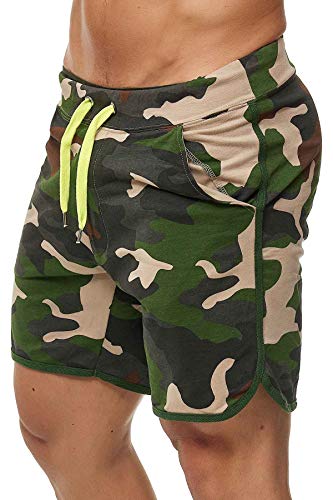 Happy Clothing Kurze Herren Hose Shorts Bermuda Jogginghose Sommer Pants Stoffhose Sweathose, Größe:S, Farbe:Camouflage von Happy Clothing