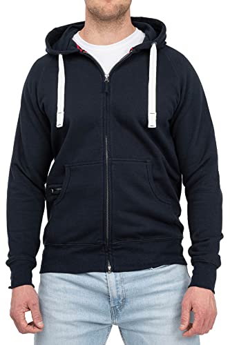 Happy Clothing Herren Kapuzenjacke mit Zip, Dunkelblau, 3XL von Happy Clothing