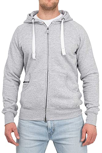 Happy Clothing Herren Kapuzenjacke mit Zip, Größe:M, Farbe:Grau meliert von Happy Clothing