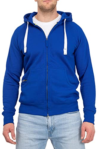 Happy Clothing Herren Kapuzenjacke mit Zip, Größe:3XL, Farbe:Blau von Happy Clothing