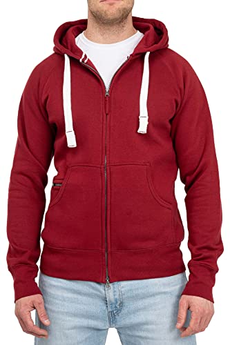 Happy Clothing Herren Kapuzenjacke mit Zip, Größe:3XL, Farbe:Bordeaux von Happy Clothing