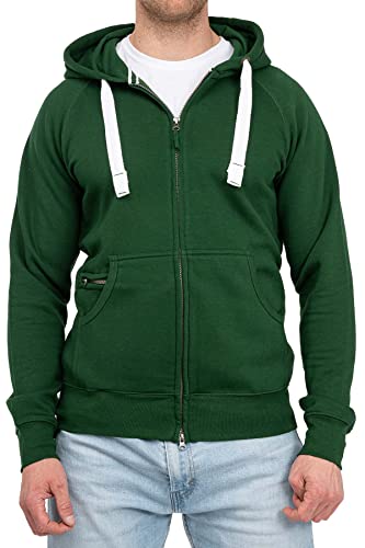 Happy Clothing Herren Kapuzenjacke mit Zip, Größe:4XL, Farbe:Grün von Happy Clothing