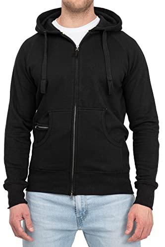 Happy Clothing Herren Kapuzenjacke mit Zip, Schwarz, 3XL von Happy Clothing