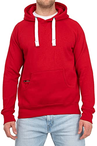 Happy Clothing Herren Pullover mit Kapuze Hoodie Pulli Kapuzenpullover, Größe:M, Farbe:Rot von Happy Clothing